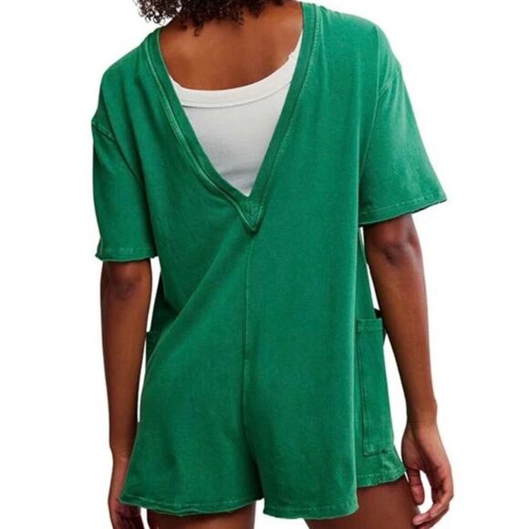 🆕 FP MOVEMENT Hot Shot Tee Romper / Heritage Green SZ S NWOT - Picture 6 of 6